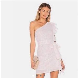 Lovers & friends pink shimmery polka dot dress